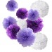 Помпон 15 см. цвет светло-фиолетовый