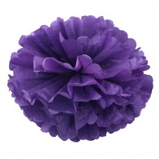 Помпон 15 см. цвет фиолетовый