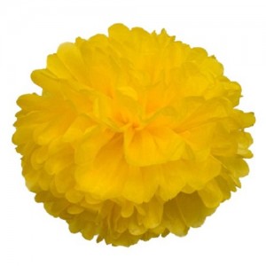 Помпон 20 см. цвет желтый