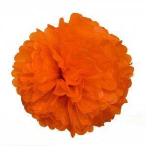 Помпон 20 см. цвет оранжевый