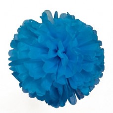 Помпон 15 см. цвет темно-голубой