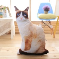 Подушка-кошка 3D "Сноу-шу" большая 95 см.