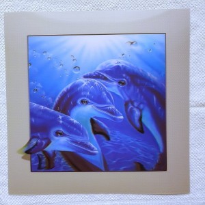 Картина трехмерная "Дельфины"