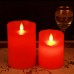 Светодиодная парафиновая свеча 12.5х7.5см /красная