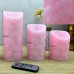 Светодиодная парафиновая свеча  VIP 20х7.5 см. /розовая