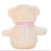 Медвежонок светящийся с розовым бантом 50 см./белый