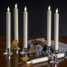 Подсвечник для светодиодной конусной свечи / серебро