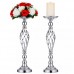 Подставка для свечей и цветов 46 см./серебро