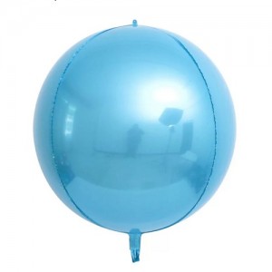 Сферический шар голубой (зеркальный) - 20 см