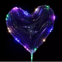 Светодиодный шар "Bobo-heart" на палочке разноцветное  свечение на 3 батарейки
