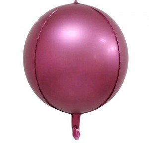 Сферический шар малиновый (металлик) - 20 см