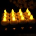 Светодиодная водостойкая свеча 4х4 см. с датчиком/желтое свечение 