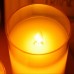 Светодиодная свеча 15х7.5 см  в стекле, движение пламени цвет /кристалл