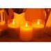 Набор из 3-х светодиодных свечей  в стекле цвет/ янтарь
