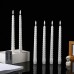 Светодиодная конусная свеча 3D - 28 см. узорная-белый корпус