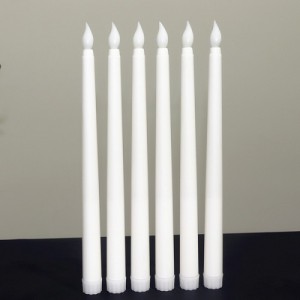 Светодиодная конусная свеча 27.5 см./белый корпус