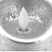 Светодиодная парафиновая свеча 10х7.5 см/серебро
