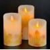 Набор из 3-х светодиодных парафиновых свечей с ДУ "Кленовый лист"