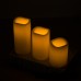 Набор из 3-х пластиковых светодиодных свечей/желтое свечение