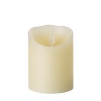 Светодиодная пластиковая свеча 10х7.5 см./желтое свечение