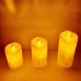 Набор из 3-х светодиодных свечей пластик/малый/ желтое свечение