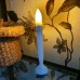 Светодиодная конусная свеча 18 см. с пьедесталом/ желтое свечение
