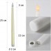 Светодиодная конусная свеча 25 см./бежевый корпус/дистанционное управление