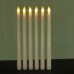 Светодиодная конусная свеча 25 см./бежевый корпус/дистанционное управление