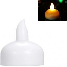 Светодиодная водостойкая свеча 4х4 см. с датчиком/желтое свечение 
