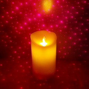 Светодиодная парафиновая свеча "Звездное небо" 12.5х7.5 см